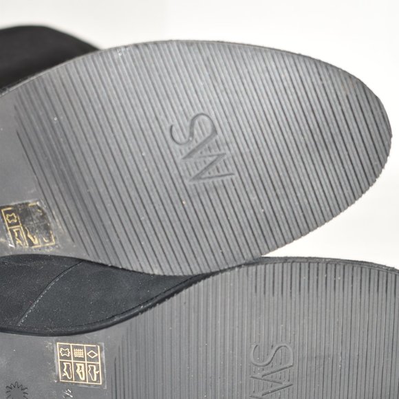 Stuart Weitzman Lowland Stretch Suede Over-the-Knee Boots Black Size 6.5 M S2167 - Picture 12 of 13